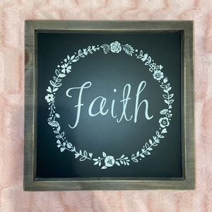 “Faith” wooden decor sign